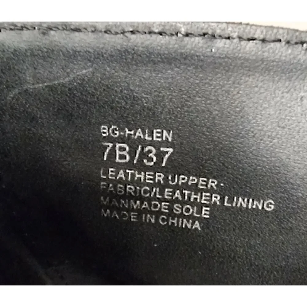 BCBGeneration BC-Halen Black Leather Studded Buckle Boots 7B/37